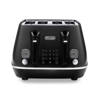 De'Longhi 4 Slice Distinta X Toaster Stainless Steel Black - DL4313