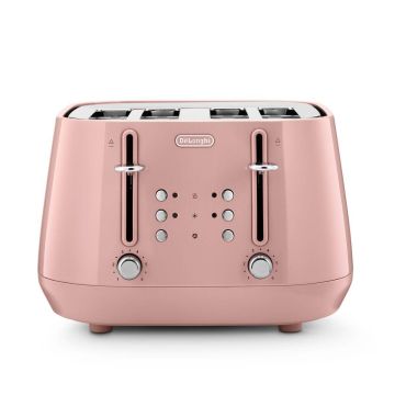 De'Longhi 4 Slice Eclettica Toaster Playful Pink - DL4323