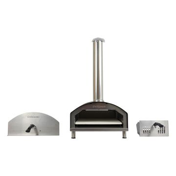 Statesman 13 Inch Wood Pizza Oven - Stainless Steel - SKPO0W13SS