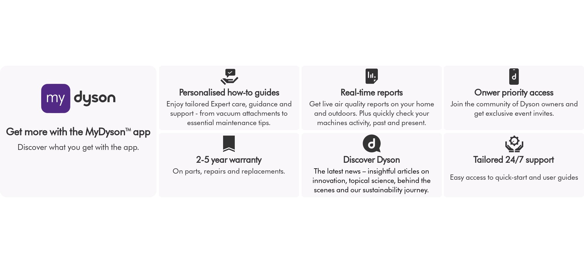 MyDyson app on smartphone