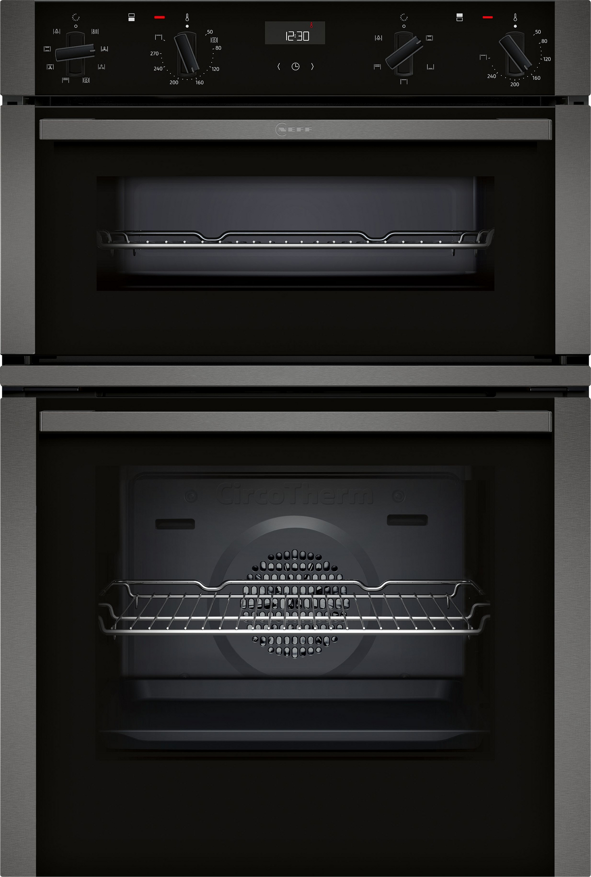Neff U1ACE2AG3B 59.4cm Built In Electric Double Oven - Graphite Grey