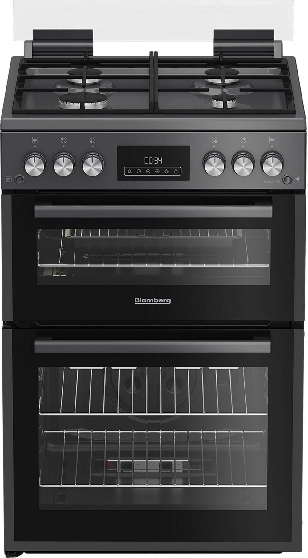 Blomberg GGRN655N 60cm Double Oven Gas Cooker with Gas Hob - Anthracite