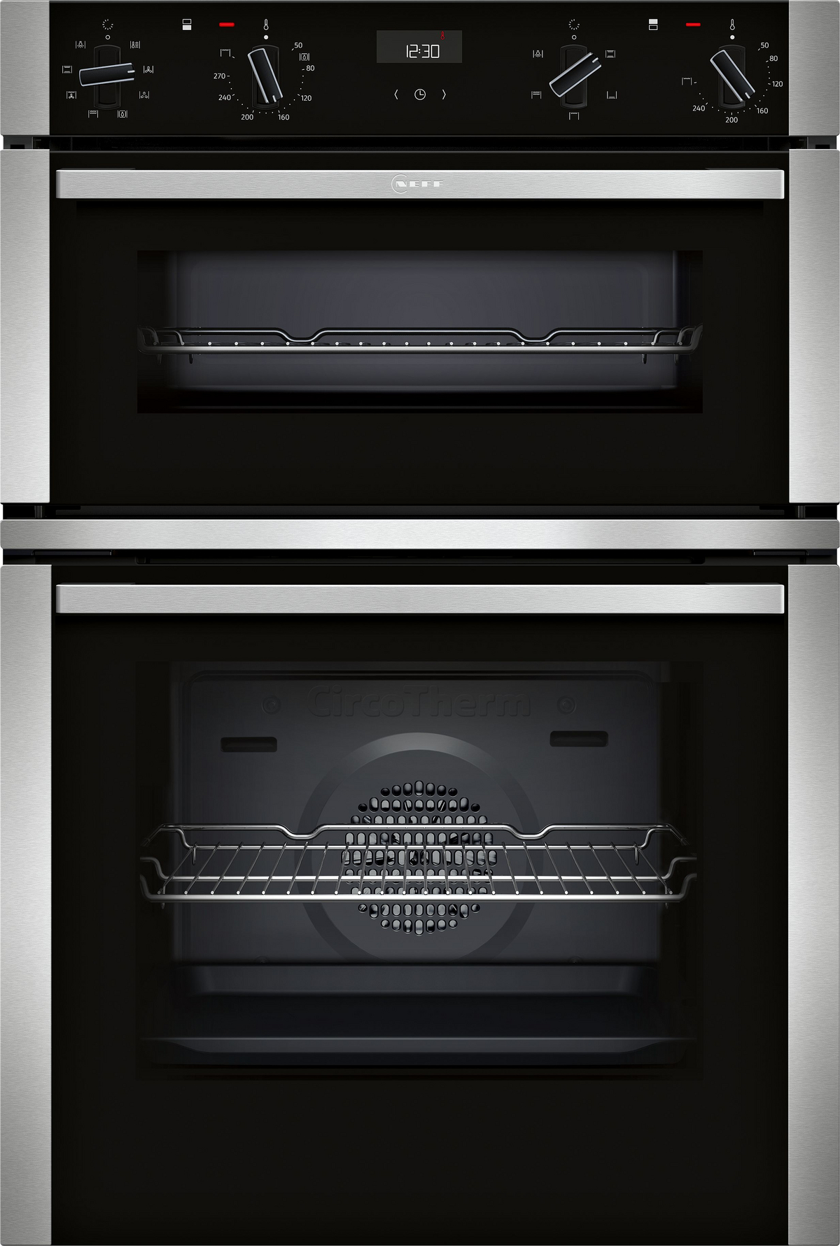 Neff U1ACE2AN3B 59.4cm Built In Electric Double Oven - Stainless Steel