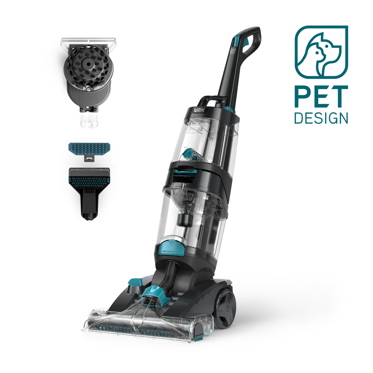 Vax CDCW-PMXP Platinum Power Max Pet-Design Carpet Cleaner - Black & Teal