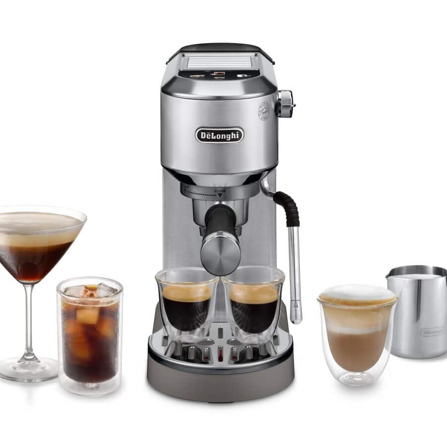DeLonghi Dedica Duo Manual Espresso Machine Silver EC890.M