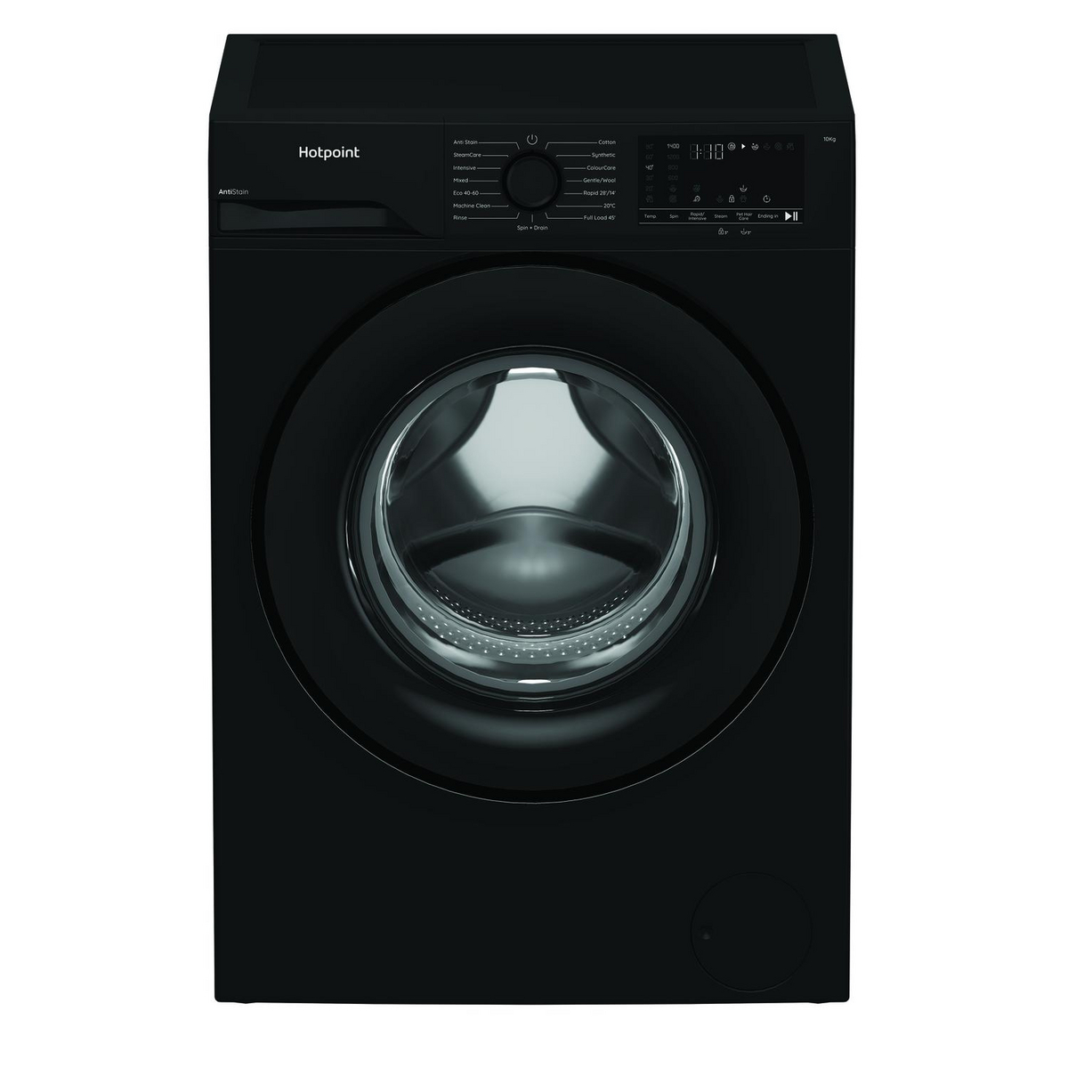 Hotpoint H 101B ANTI STAIN UK 10kg 1400 Spin Washing Machine - Black - H101BANTIST