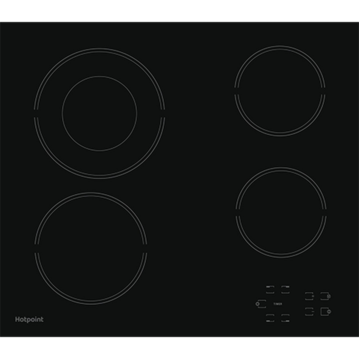Hotpoint HR612CH 58cm Ceramic Hob - Black - HR 612 C H