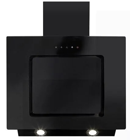 CDA EVA60BL Angled Chimney Extractor Hood - Black.  Northern Ireland Only
