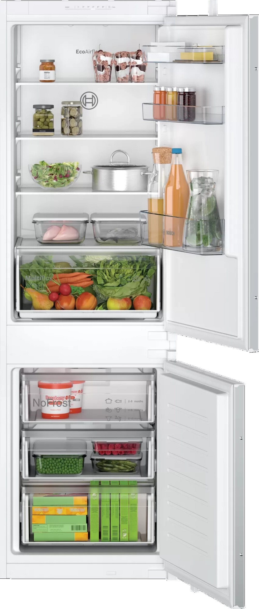 Bosch KIN86NSE0G 54.1cm 60/40 Integrated Frost Free Fridge Freezer