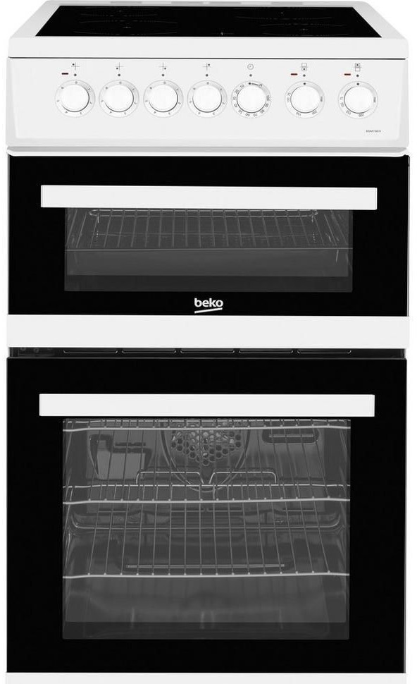Beko EDVC503W 50cm Double Oven Electric Cooker - White